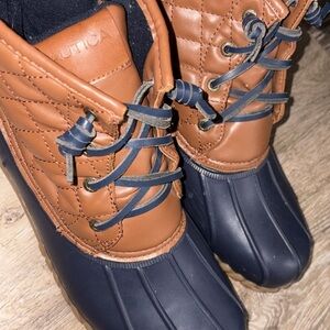 Nautica Brown and Navy Men's Shoes